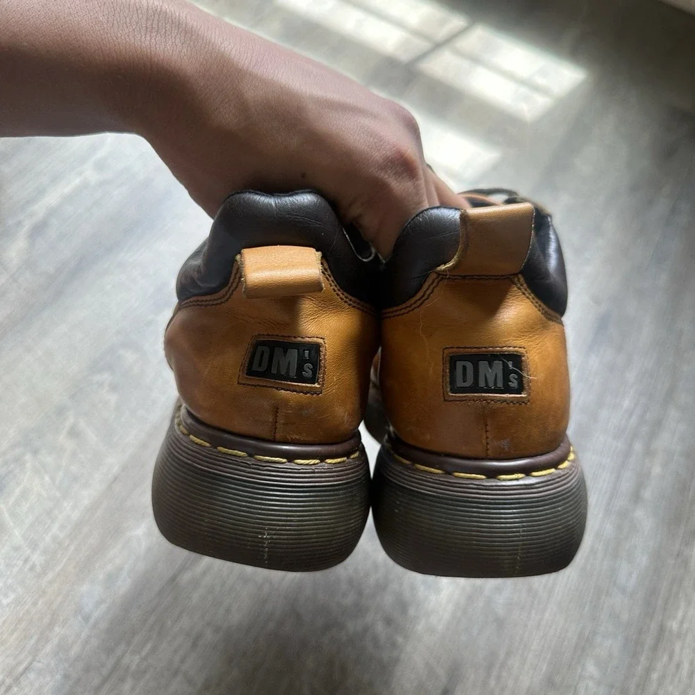 Vintage Dr Martens 8544 Leather Boots Orange US Size 7 90s Made‎ in England Y2K